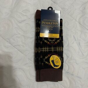 Pendleton Brown and Black Socks with Southwestern Pattern